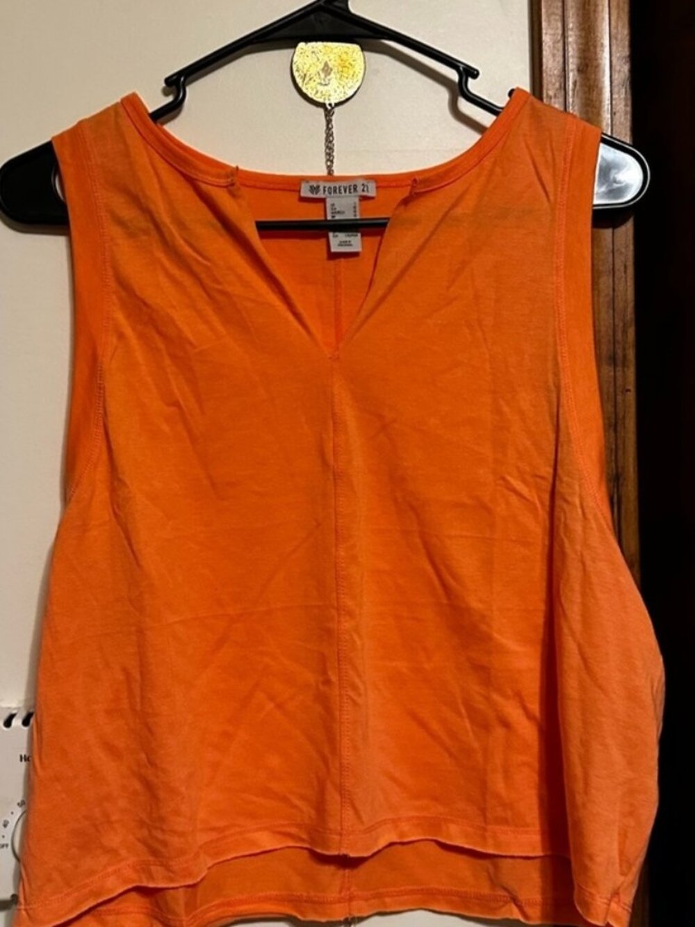 orange tank top